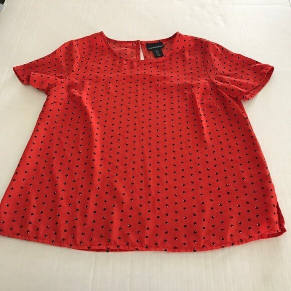 NWOT - Cynthia Rowley Short Sleeves Semi Sheer Blouse - Picture 3 of 13